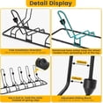 thumbnail image 6 of Floor Bike Rack for 5 Bikes, Safeguard Disc Brakes & Derailleurs Design, Waterproof Bicycle Stand Indoor/Outdoor/Garage Use, Fits 12"-29" Tires, Upgraded 0.63" Steel Tubes for Stability, 6 of 12