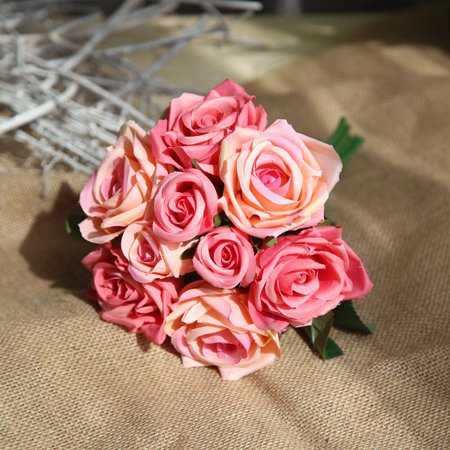 Artificial Flower Rose Bouquet 1pack Fake Flower Silk Plastic