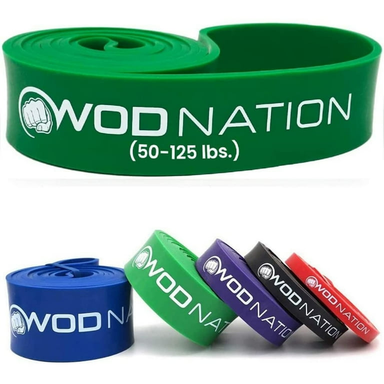 WOD Nation Pull Up Assistance Band for Exercise Stretch Serious Fitness Green 50 125 lbs 41 L Walmart