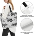 thumbnail image 3 of Balery Gray Tractor Bolsa Tote Estilo Estético con Cremalleras, Bolsa de Hombro, Bolsa de Compras Grande y Plegable, 3 of 8