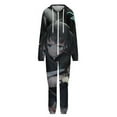 thumbnail image 4 of Demon Slayer Muichiro Tokito Unisex Onesie Pajamas Zipper Jumpsuit Hooded One Piece Sleepwear for Family Mens Womens, 4 of 8