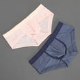 thumbnail image 4 of Fewfanhot Men's Triangle Panties Ultra-thin Underwear, Ice Silk U Bulge Pouch Male Breathable Comfy Underpants, 4 of 6