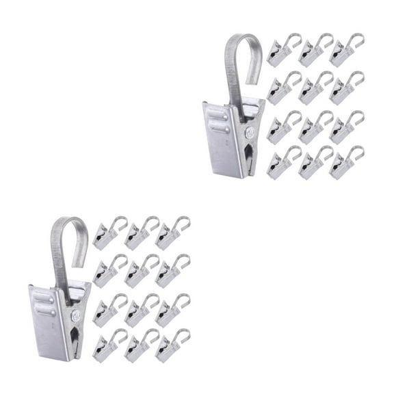 FRCOLOR 72 pcs  Rug Clips for Hanging Heavy Duty For Carpets and Tapestries Stainless Steel Rug Hangers Rug Hanging Clamps for Wall Displays