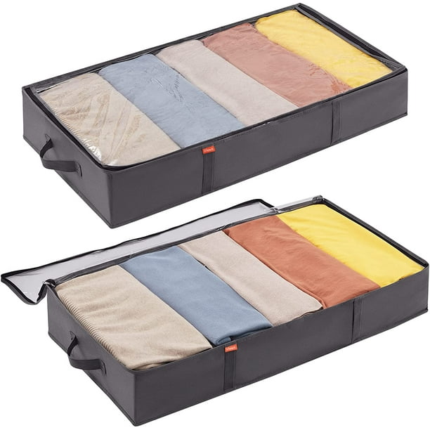 Lifewit 65L Under Bed Storage Bag with Reinforced Handle Thick Fabric