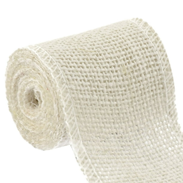 Wedding Jute Belt String Pack Strap Arts Craft Burlap Ribbon Roll White