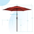 thumbnail image 3 of BONOSUKI  7.5-foot Waterproof Sunshade Canopy Patio Umbrella Spanish Red, 3 of 5