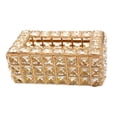 thumbnail image 1 of GROWTH TANK Crystal Tissue Box Cover Facial Paper Dispenser Rectangular Facial Tissue Holder Champagne, 1 of 9