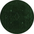 thumbnail image 1 of Ahgly Company Indoor Round Abstract Emerald Green Contemporary Area Rugs, 5' Round, 1 of 4