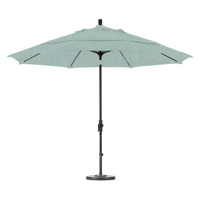 California Umbrella 11 ft. Fiberglass Double Vent Sunbrella Tilt Market Umbrella