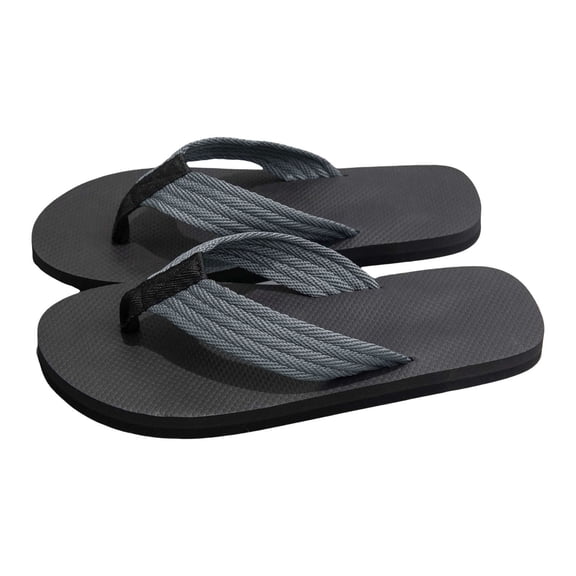 AUDeals Men’s Open Toe Sandals Soft Sole Summer Beach Sandals Lightweight Breathable Home Slippers (Grey, 8)