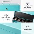 thumbnail image 7 of Volcora Large Cash Box with Lock and Key – Heavy Duty Metal Money Box with Removable Tray, 6 Keys Included, for Commercial, Yard Sale or Business, 7 of 7