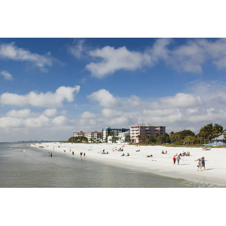 USA, Florida, Gulf Coast, Fort Myers Beach, Elevated Beach View Print Wall Art By Walter