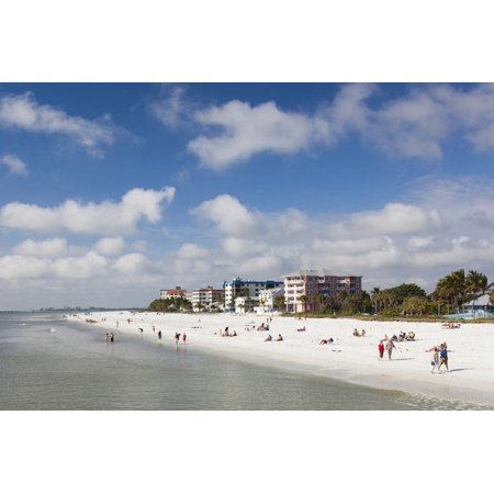 USA, Florida, Gulf Coast, Fort Myers Beach, Elevated Beach View Print Wall Art By Walter (Best Florida Gulf Coast Beaches)