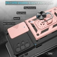 thumbnail image 4 of Galaxy A32 5G Case, Samsung Galaxy A32 5G Case with HD Screen Protector, Heavy Duty Shockproof Phone Cover with Magnetic Kickstand Ring for Galaxy A32 5G, Rose Gold, 4 of 14