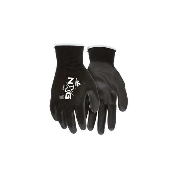 MCR Safety 9669L Guantes de nylon con palma antiderrapante color Negro talla Grande. MCR Safety Talla L