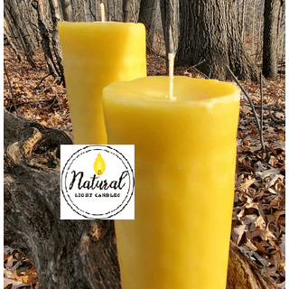 Natural Light Candles Beeswax Vigil Meditation Prayer Devotional Candle Burns Up to 100 Hours. Pure 100% Michigan Local Beeswax