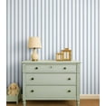 thumbnail image 2 of S4Sassy Stripes Wallpaper - Blue Wall Covering, 25" x 240" Self-Adhesive Textured Vinyl Walls Paper, Wallwrap, Easy DIY Wall Covering For Kids Bedroom, Kids room wall decor, Playroom wallpaper, 2 of 9