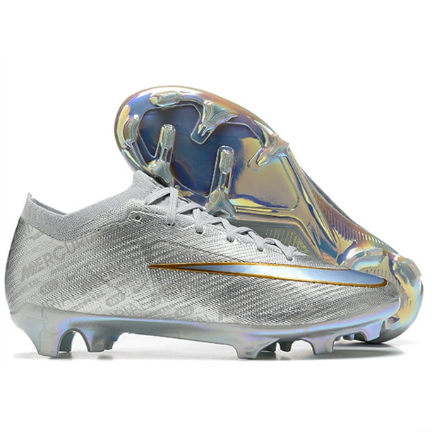 (Arrival) Silver Assassin 15th Generation High-Top Full Knit Impermeable FG Botas De Fútbol 39-- 45