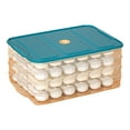 thumbnail image 1 of Binwennn Food Storage Container Stackable Dumpling Storage Airtight Cookie Storage Containers Transparent Food Containers With Lid For Kitchen And Fridge Home Storage Freezer Storage Containers, 1 of 4