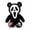 black, variant on Spooky Plush Bear with White Face, Polyester Stuffed Animal for Adult Halloween Decor