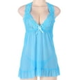 thumbnail image 4 of uublik Nights Dresses For Women Valentine's Day Night Gowns Soft Loungewear Sleepwear Blue, 4 of 5