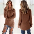 thumbnail image 1 of Pull Duveteux pour Femmes Tunique à Manches Longues, 1 of 2