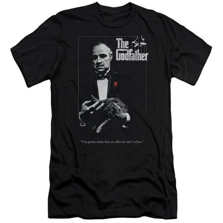 Godfather Poster Mens Premium Slim Fit Shirt (Godfather 2 Best Crew)