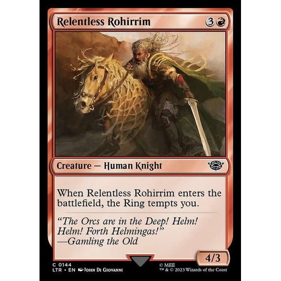 MtG Tales of Middle-Earth Common Relentless Rohirrim #144