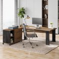 thumbnail image 4 of Tribesigns 70.86" L-Shaped Executive Desk with Mobile File Cabinet, 4 of 9