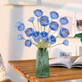 thumbnail image 4 of Artificial Ranunculus Flowers Persian Buttercup,4 Heads Vintage Long Stems Flowers for Home Wedding Decoration Bride Bouquet Rose for Flowers Crafts Floral Arrangement （Blue）, 4 of 6