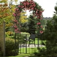 thumbnail image 2 of Costway Arco de Jardín de Metal con Enrejado y Puerta, Pérgola para Plantas/Rosas/Vides, Arco de Boda de Ceremonia, Decoración para Fiesta Nupcial en Patio Interior, 2 m de Altura y 1 m de Anchura, 2 of 6