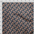 thumbnail image 4 of oneOone Viscose Jersey Blue Fabric Florals Sewing Material Print Fabric By The Yard 60 Inch Wide, 4 of 4