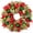 Green, variant on Waipfaru Christmas Wreath for Front Door, 20”Red and Green Ribbon Wreath with Ornaments, Whimsical Holiday Decor for Entryway, Wall and Fireplace Mantel