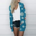 thumbnail image 4 of Puntoco Mujer Abrigo Moda Mujer Estampado Suelto Manga Larga Cardigan Abrigo Blusa Navidad Liquidación Puntoco Puntoco-4088, 4 of 7