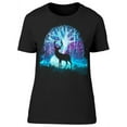 thumbnail image 1 of Deer Silhouette Night T-Shirt Women -Image by Shutterstock, Female Small, 1 of 2