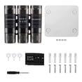 thumbnail image 7 of Shampoo and Conditioner Dispenser,Unisense Shower Soap Dispenser 3 Chamber No Drill Wall-Mounted Shampoo Dispenser for Shower Wall Mounted Shower Dispenser for Bathroom Hotel Large Capacity,Dark Gray, 7 of 7