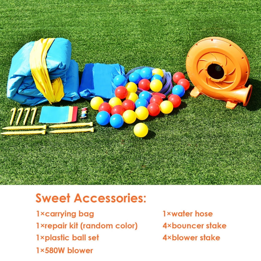 Aimee Lii Inflatable Kids Slide Bounce House with 580w Blower, Kids Bounce House for 5-12
