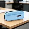 thumbnail image 6 of Hyknon Large Capacity Pencil Case Pen Pouch, Multi-layered Pencil Holder, Minimalist Stationery Bag with Zipper, Portable Pen Pouch for Women Adult, Durable Storage Organizer for College, Blue, 6 of 6