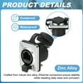 thumbnail image 4 of RJ45 with PCB Board Panel Mount Coupler, Female Ethernet LAN Cable Connector Pass Through Connector Shielded Panel Mount Bulkhead Extension Adapter with Dust Cover, Silver, 4 of 7