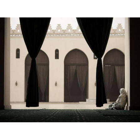 Woman Sitting in the Mosque of Al-Hakim, Cairo, Egypt, North Africa, Africa Print Wall Art By Mcconnell (Best Mosque In Africa)