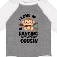 thumbnail image 4 of Inktastic Monkey I Love Hanging out with My Cousin Boys or Girls Long Sleeve Baby Bodysuit, 4 of 5