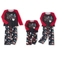 thumbnail image 1 of OUSITAID Famille Pyjama de Noël Correspondant Ensembles Manches Longues Col Santa Print Tops Pantalon Costume, 1 of 6