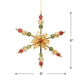 thumbnail image 5 of Set of 3 Tuscan Beaded Snowflake Christmas Ornaments, 5 of 9