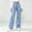 Light Blue plus size wide leg jeans a1, variant on BRELIL Women Plus Size Wide Leg High Waisted Casual Streetwear Loose Long Pants Jeans, Brown 2XL