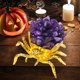 thumbnail image 4 of Decoraciones de Halloween, adornos de Halloween, regalos de Halloween, cristal natural, amatista, grava, cristal blanco, decoración de escritorio, regalo de Halloween, araña de cristal único de plásti, 4 of 6