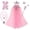 Pink, variant on MAVLLY Princess Cosplay Cape Set for girls Halloween Carnival Girl Dress Up Crown Wand Necklace Earrings Rings Gloves Set Accessories Props