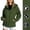 *Army Green, variant on Women's Hooded Cinch Waist Windbreaker Jacket, Lightweight Outdoor Coat with Pockets Black,Women's Plus M
