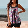 thumbnail image 4 of uublik Modest Swimsuits for Women Two Piece Bathing Suit Built in Bra Swimsuit Modest Swim Top with Shorts Multicolor, 4 of 5