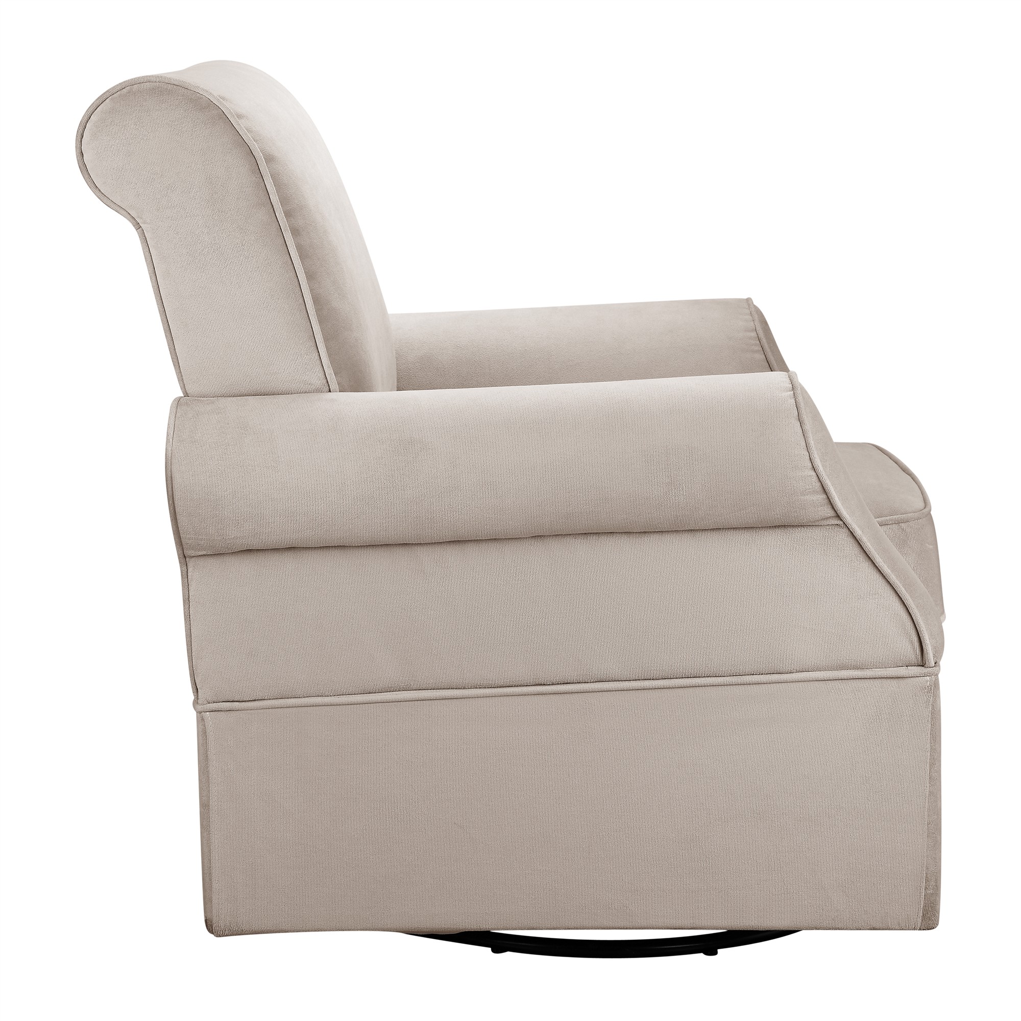 Baby Relax Kelcie Swivel Glider Chair & Ottoman Nursery Set, Beige Microfiber - image 5 of 15