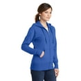 thumbnail image 4 of Port & Company Ladies Core Fleece Full Zip Hooded Sweatshirt-L (Royal), 4 of 6